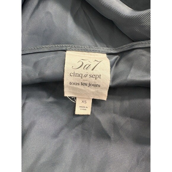 Cinq a Sept Twill Amia Jumpsuit Sleeveless Full Pant V Neck Blue Size XS - Picture 4 of 5